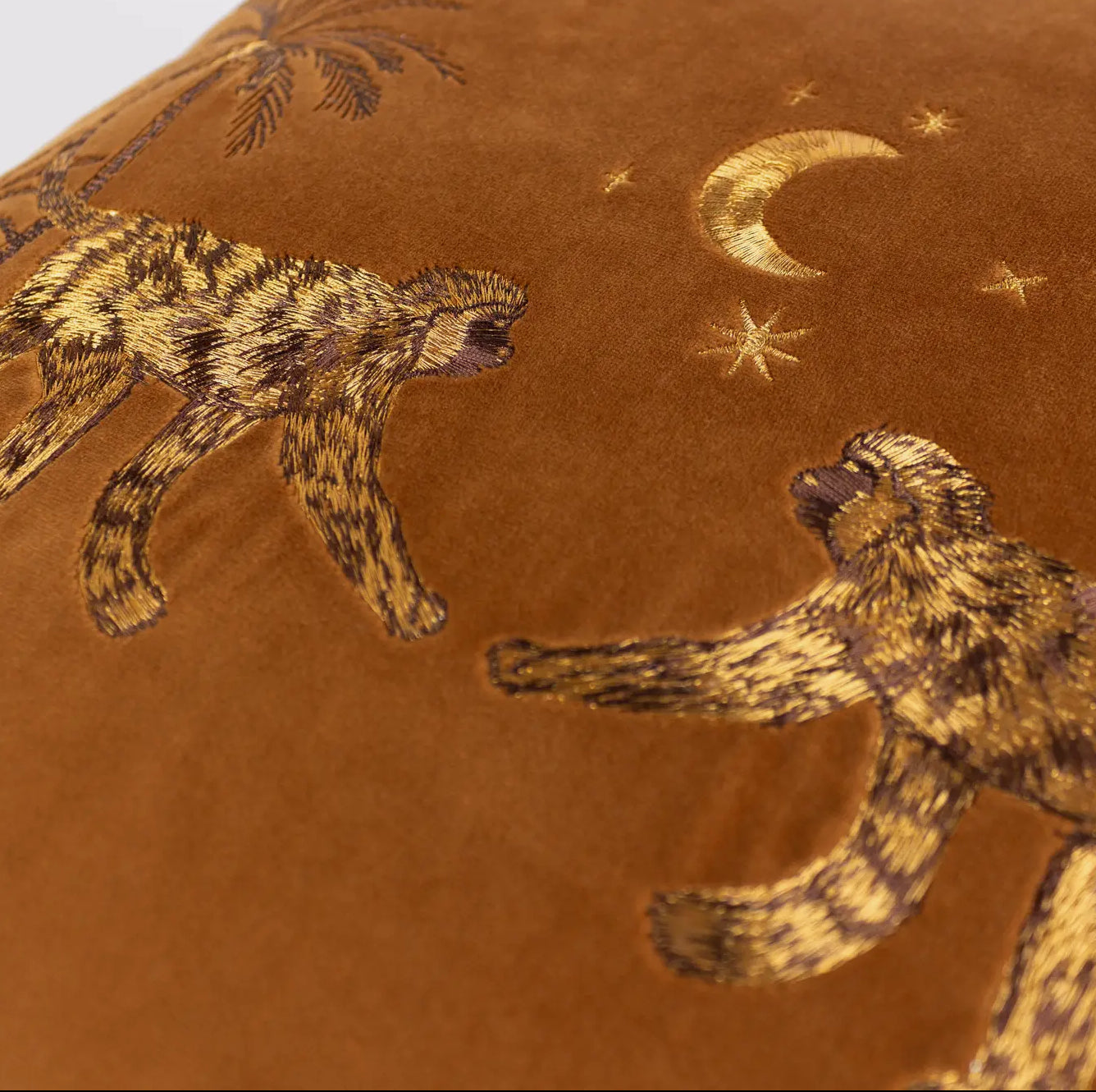 Dusk Monkey Rust Cushion