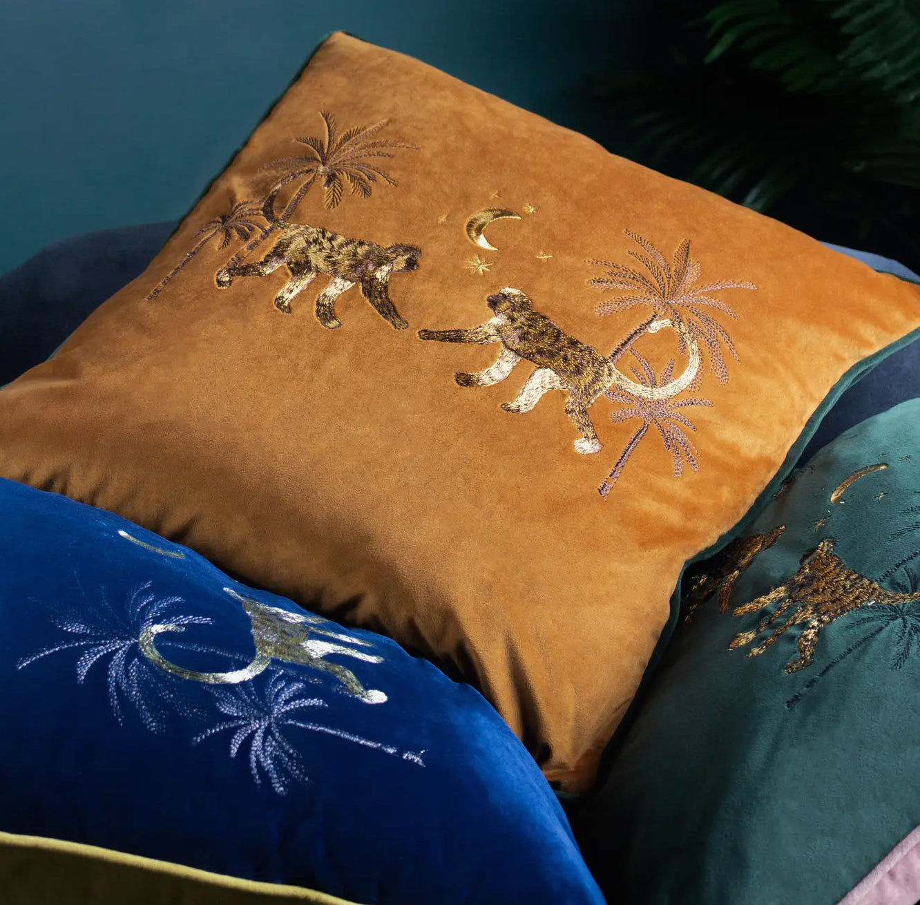 Dusk Monkey Rust Cushion