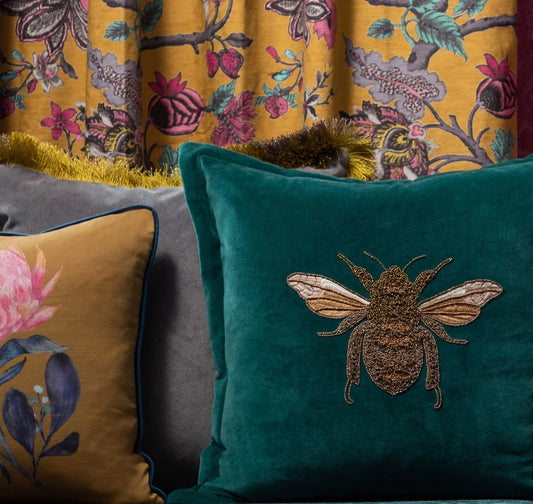 Layla Embroidered cushion