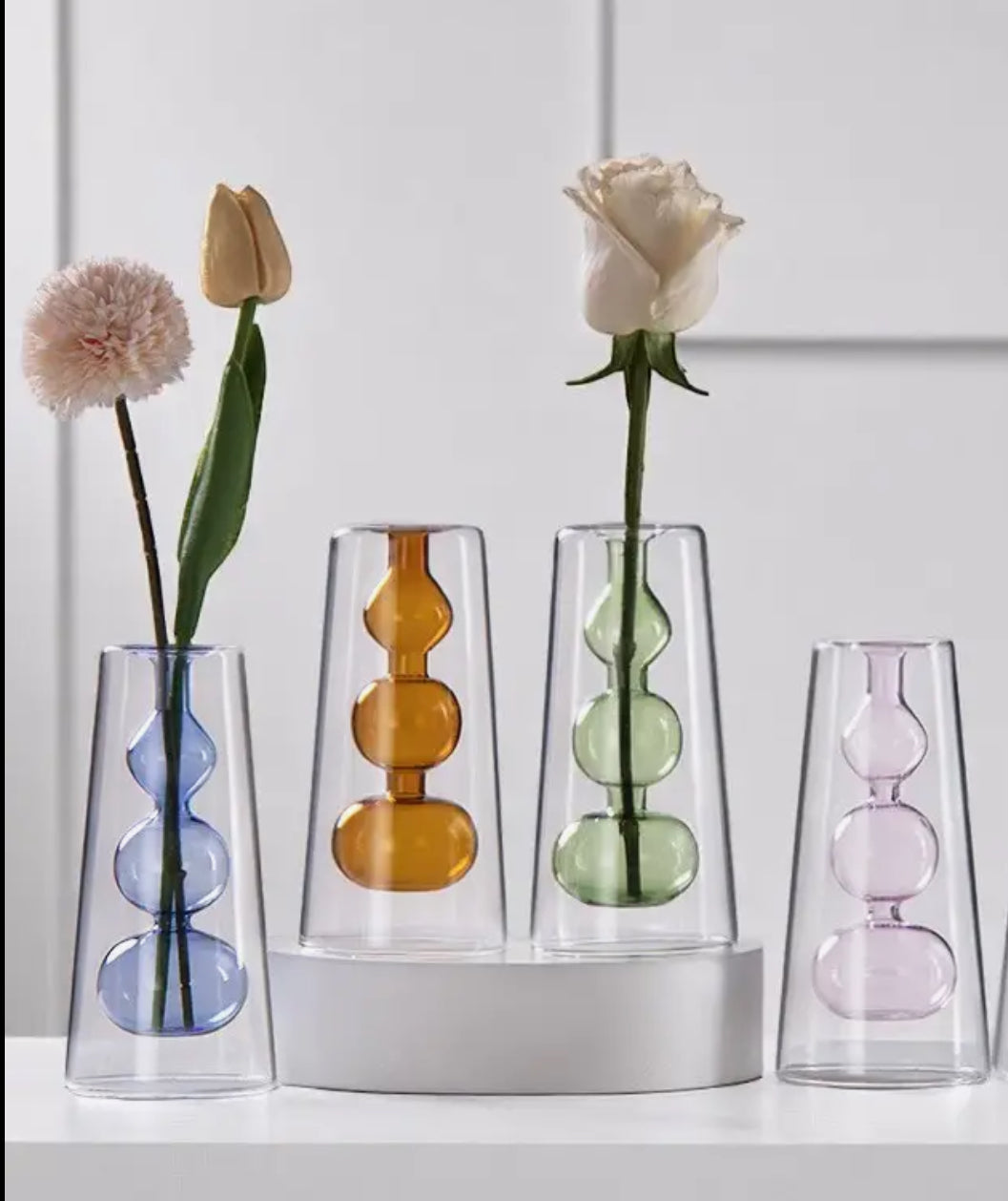 Hydrophoic Transparent Glass Vase